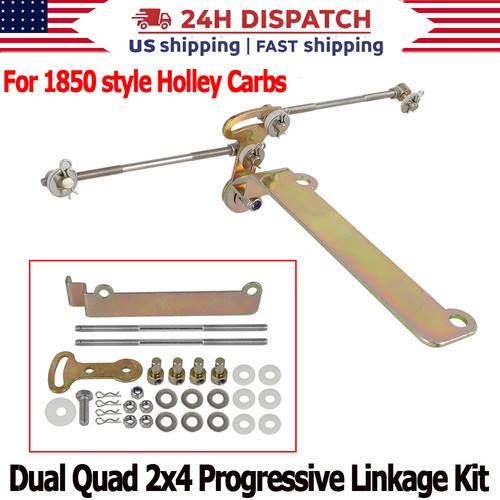 2x4 Inkages For 1850 style Holley Carbs Dual Quad 2x4 Progressive Linkage Kit ...