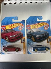 Lot of 2 Hot Wheels 2020 Subaru Impreza 22B STI Version Red & Blue