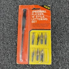 Vintage Speedball  B  Style Lettering Set No 2959 7 Tips calligraphy pen