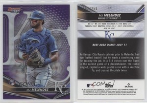 2022 Bowman's Best Purple Refractor /250 MJ Melendez #17 Rookie RC
