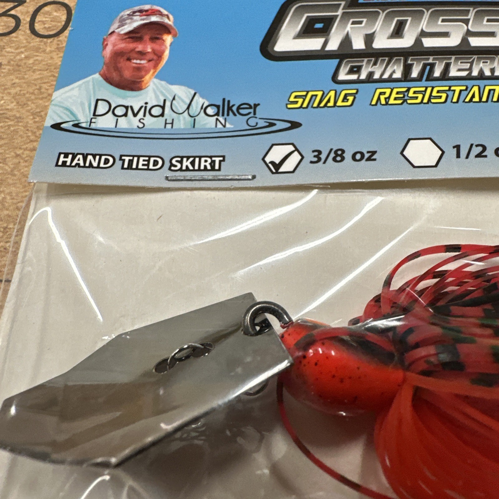 Z-Man CBCE12-07 Crosseyez Chatterbait 1/2 Oz Fire Craw - Image 3