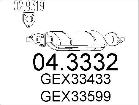 Catalyseur Rover 200 214 GSI SI et Rover 400 414 pot echappement