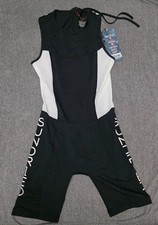 NWT Sundried Mens Performance Tri Suit Sleeveless Padded Triathlon Black White L