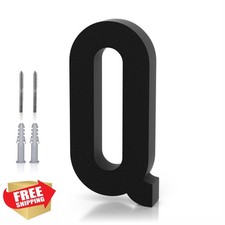 useNumber 6" black Q stainless steel floating house number