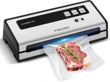 Vacuum Sealer Machine with Automatic Bag Detection, Double Heat Seal, Compact Fo