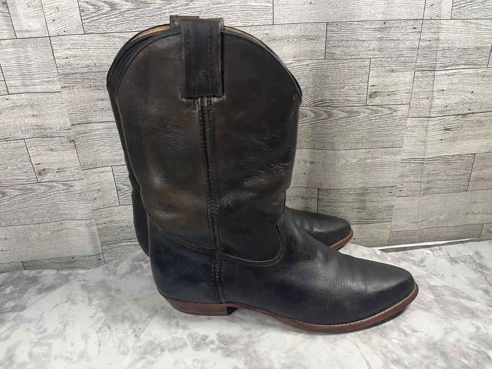 Frye Western Boots Women 8.5M Billy Shoes Brown Leather Pull On Cowboy Boho - Image 3 of 4