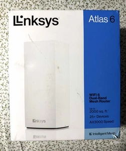 LINKSYS Atlas 6 WiFi 6 Routeur à double bande en maille AX3000 MX2001 - Nouveau dans la boîte