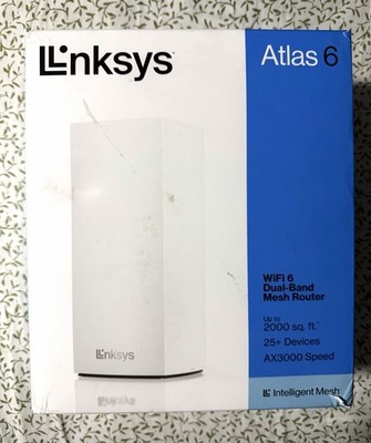 LINKSYS Atlas 6 WiFi 6 Dual-Band Mesh Router AX3000 MX2001 - New In Box