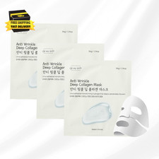 Antiwrinkle Deep Collagen Hydrogel Korean Face Mask 3 EA, Ultimate Hydration, Gl