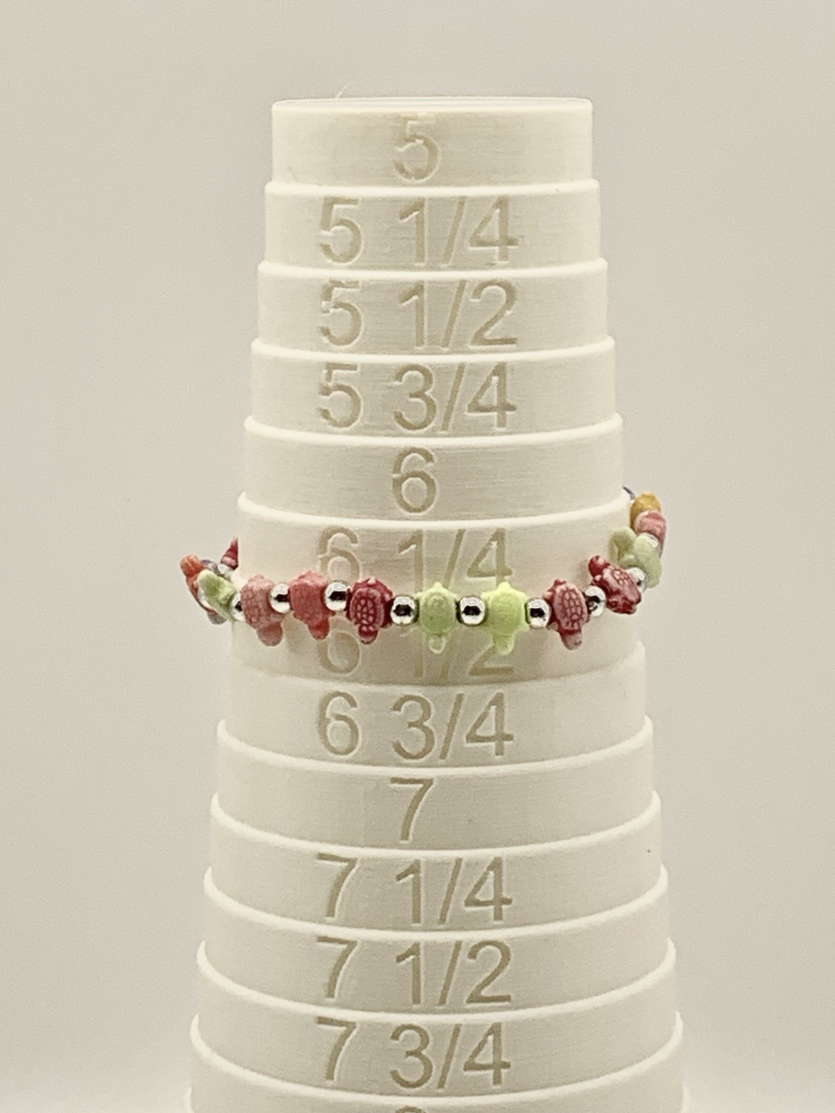Handcrafted Beaded Adjustable Turtle Charm Bracel… - image 4