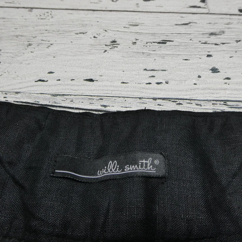 Falda Willi Smith Mujer 10 Negro Lino Acampanada Maxi Forrada Blanco Puntada Bolsillos Foto 2 de 4