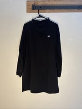 Adidas Sportswear Women’s Large Half Zip Sweater Dress Carbon Long Sleeve