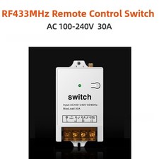 Wireless Remote Control Switch 30A 100 240V AC RF433MHz for Industrial Use
