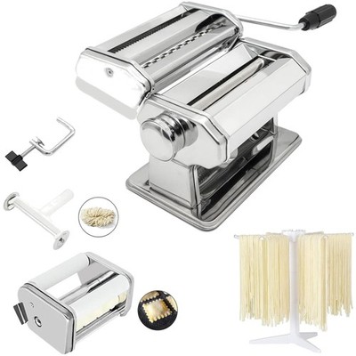 Nudelmaschine Pasta Maker Set mit 9 Dickeneinstellungen Ravioli Aufsatz Nudel...