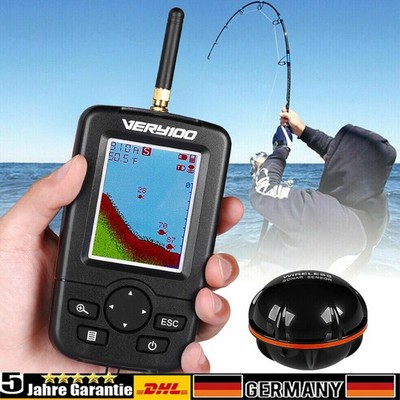 100M Profi Pro Funk Fischfinder Sonar Detektor Dot Matrix Echolot Fishfinder Set