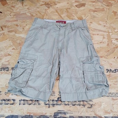 Vintage Levi s Cargo Shorts Herren 29W Beige Outdoor Freizeit DA361