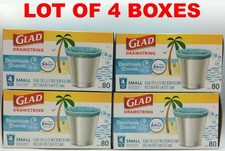 Glad Odorshield Small Drawstring Trash Bags, 4 Gal, Febreze Beachside Breeze