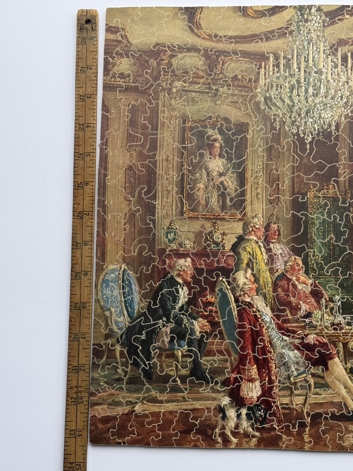 FABULOUS RARE U-NIT PICTURE JIGSAW PUZZLE HER FIRST RECITAL PIANO 64 FIGURAL WOW