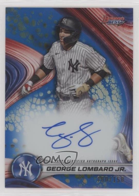 2024 Bowman's Best of Blue Refractor 100/150 George Lombard Jr #B24-GL Auto o3s