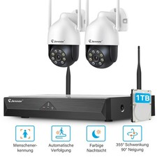 Überwachungskamera Set Sicherheitskamera 5MP Rekorder Funk WLAN AUßEN 10CH NVR