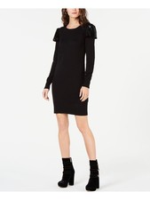 MICHAEL MICHAEL KORS Womens Black Long Sleeve Above The Knee Dress S