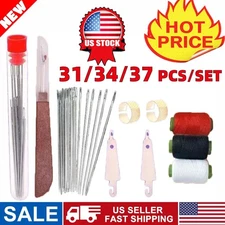 Big Eye Steel Sewing Needles Kit, 2025 New Stainless Steel Needles 31/34/37PCS