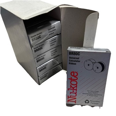 Nukote Universal Calculator Ribbon -- BR80C -- New, lot of 6