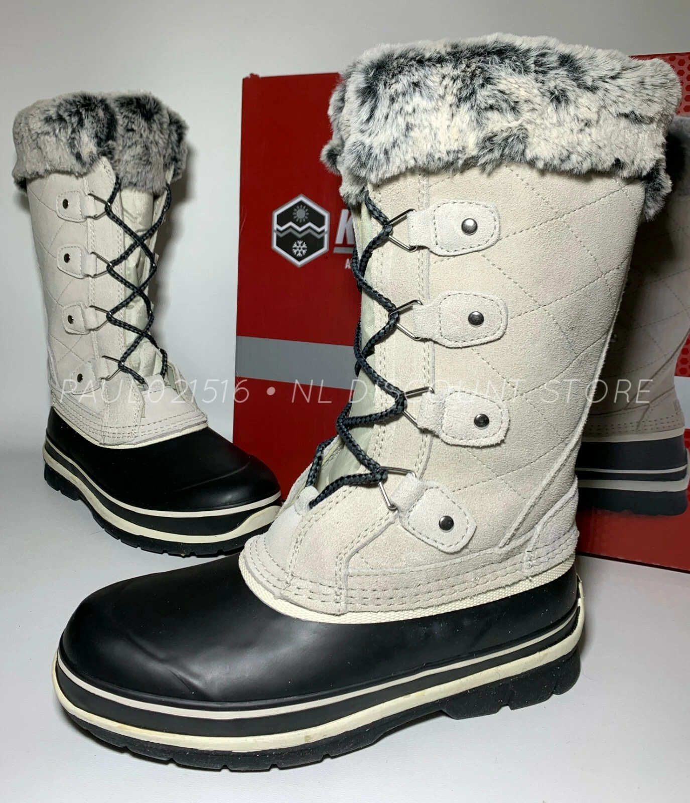 KHOMBU Emily Women's Winter Snow Boots ~ Gray ~ Various Sizes ! !