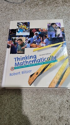 Blitzer Thinking Mathematically Second Edition Instructor's Edition Hardcover