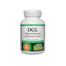 Natural Factors DGL Deglycyrrhizinated Licorice Root, 90 Chewable Tablets