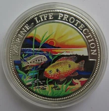 [R2610] 500 Sika 2000, Ghana, 5Oz Silver, Marine-Life-Protection