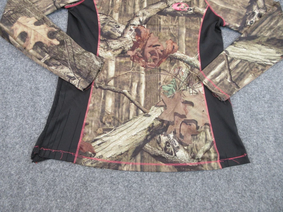 Camisa Mossy Oak Mujer Adulto Grande Marrón Camuflada Informal Aire Libre Caza Foto 3 de 4