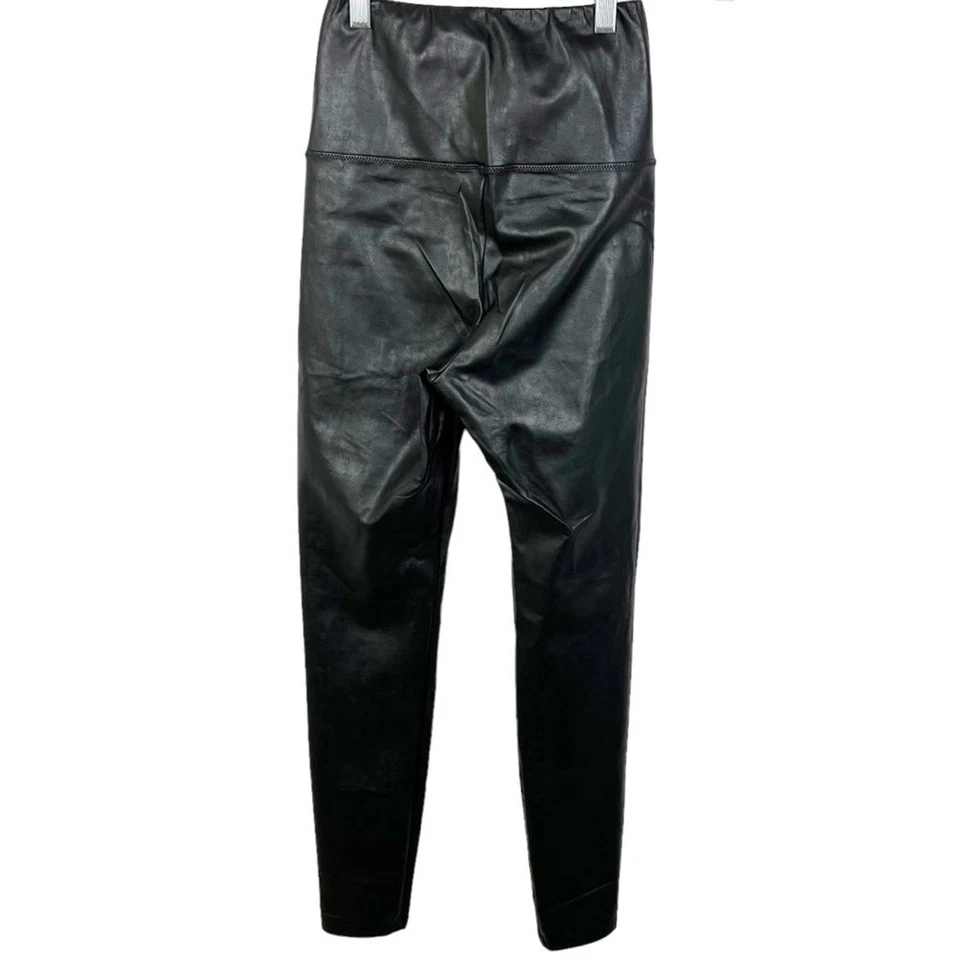 Aritzia Wilfred Free Daria Leggings Imitación Cuero Talla S Cintura Alta Negro Foto 2 de 4