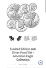 Limited Edition 2021 Silver Proof Set - American Eagle Collection 21RCN In Hand