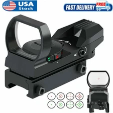 Tactical Holographic Reflex Red Green Dot Sight 4 Type Reticle for 20mm Rails US