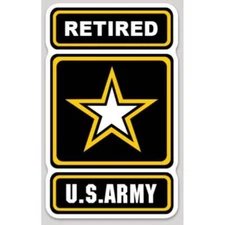 2 Inch Non-Reflective United States Army Retired Logo Sticker