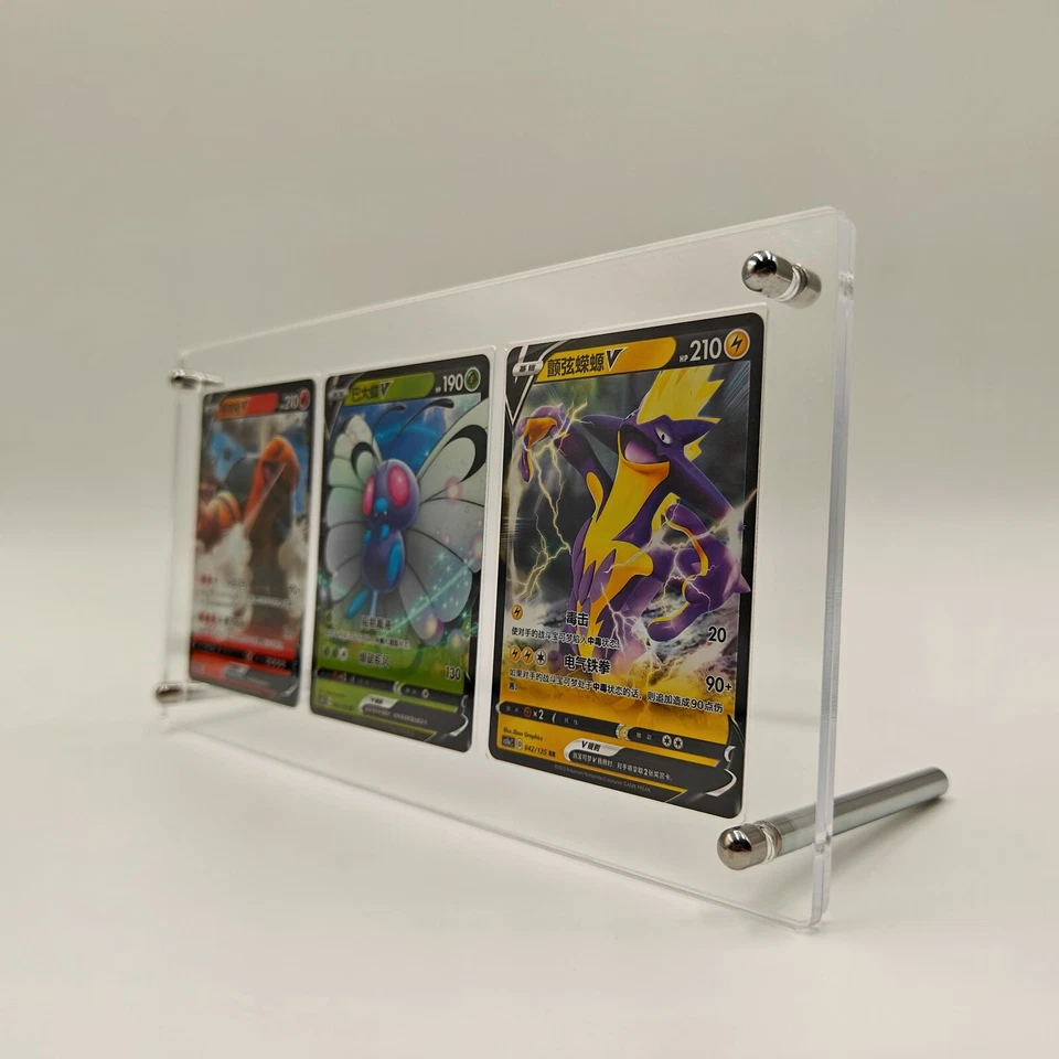 Clear Acrylic TCG Trading Card Display Stand Fits PTCG Sports Pokemon Yu-Gi-Oh - Image 2 of 4