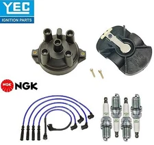 YEC & NGK Ignition Kit Distri.Cap Rotor Plugs Wire for Mazda Protege 1.8L 90-94