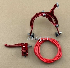 AltaLine BMX Brake FRONT Alloy RED Bike Bicycle BRAKE SET W/ RED CABLE.