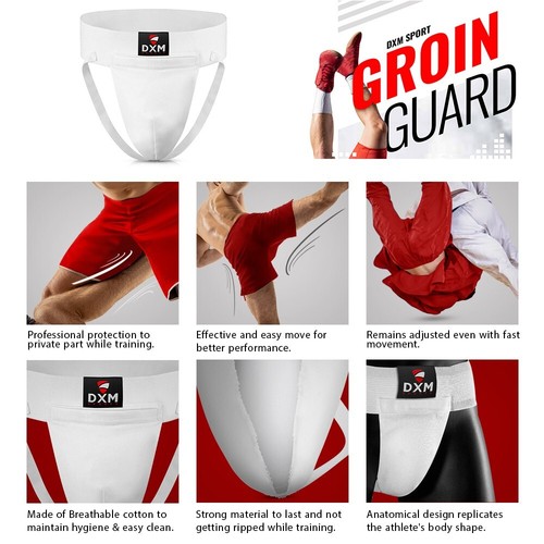 DXM SPORTS Male Groin Guard Boxing Karate Muay Thai MMA Fighting Abdo Protector - Picture 9 of 18