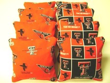 8 CORNHOLE BEAN BAG CORN HOLE TEXAS TECH RED RAIDERS TT