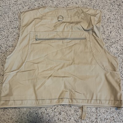 Vtg LL Bean Fly Fishing Vest XL Ran Khaki NWT New NOS | eBay