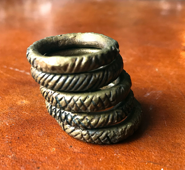 Set of Five (5) Antique African Nigerian brass bronze Rings, 75+ years old eBay