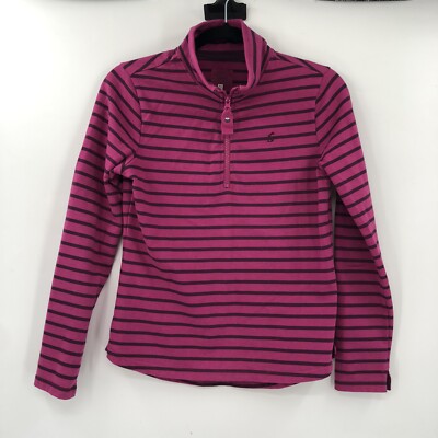 JOULES Fairdale Half Zip Sweatshirt Pullover 1/4 Zip Striped Pink Purple  Women 4 | eBay
