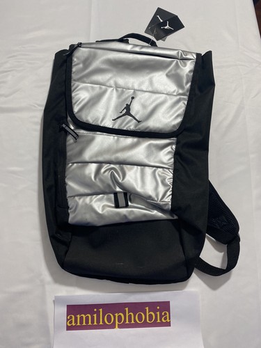 silver jordan backpack