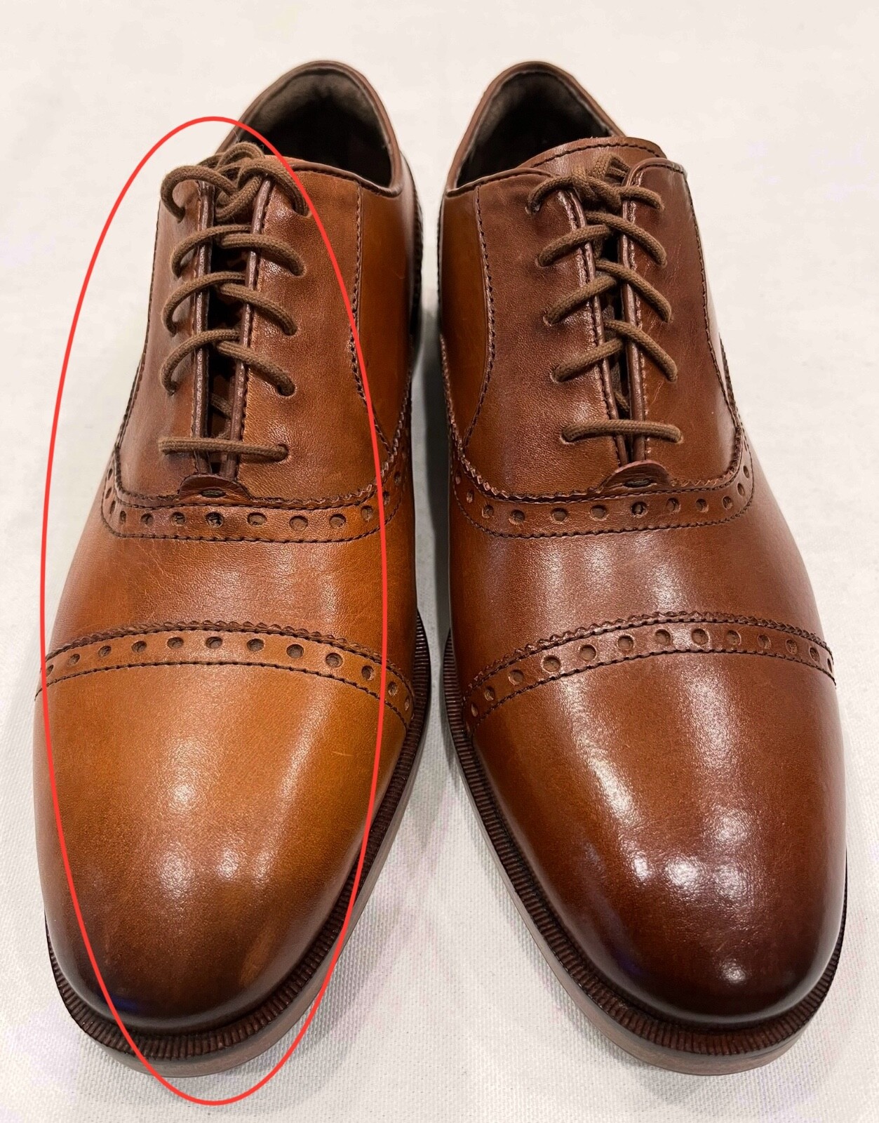 SAOLA [Nuovo+Difetti] Cole Haan Hamilton Grand Cp Ox Colore: British Tan Taglia: 8W SCATOLA