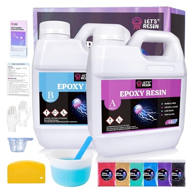 Epoxidharz Set 2,4L transparent basta für Kunst, Schmuck, Formen, Tisch