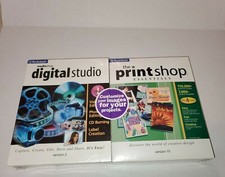 Broderbund 2-pack,Media Shop Digital Studio Version 2,the Print Shop...