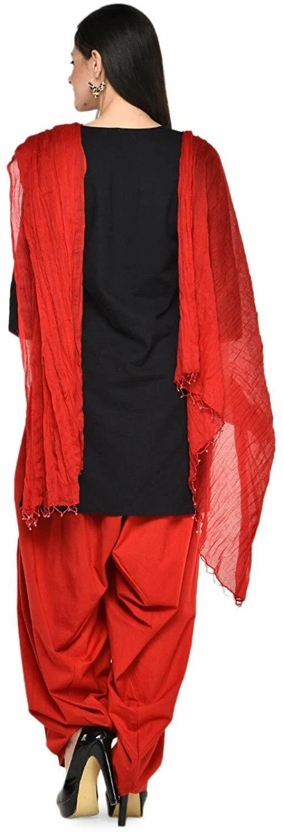 Sexy Indian Punjabi Salwar Kameez Black Red Salwar Kameez Suit New Daily  Dresses | eBay