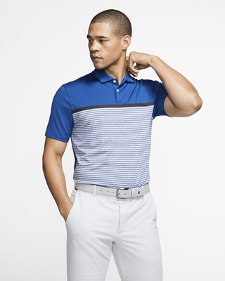 nike men's tiger woods vapor stripe golf polo